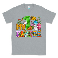 Heather Grey Easter Day My first Easter with eggs and rabbits Classic Tee - OliviaCreatesArt