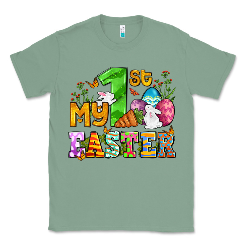 Easter Day My First Easter With Eggs And Rabbits Classic Tee by OliviaCreatesArt | Teevron