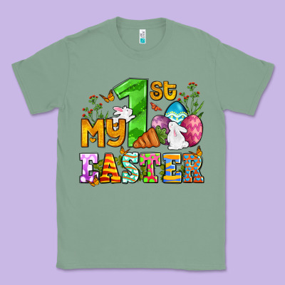 Easter Day My First Easter With Eggs And Rabbits Classic Tee Designed By Oliviacreatesart