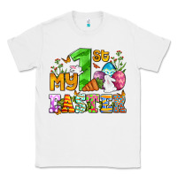 White Easter Day My first Easter with eggs and rabbits Classic Tee - OliviaCreatesArt