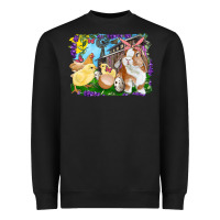Black easter farm chicks and bunny Heavyweight Sweatshirt - RanaPortraitStore