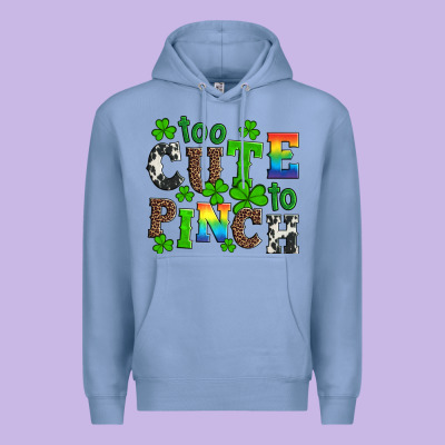 St Patricks Too Cute To Pinch Premium Hoodie Designed By Artiststas