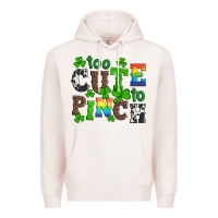 Pale Pink st patricks too cute to pinch Premium Hoodie - Artiststas
