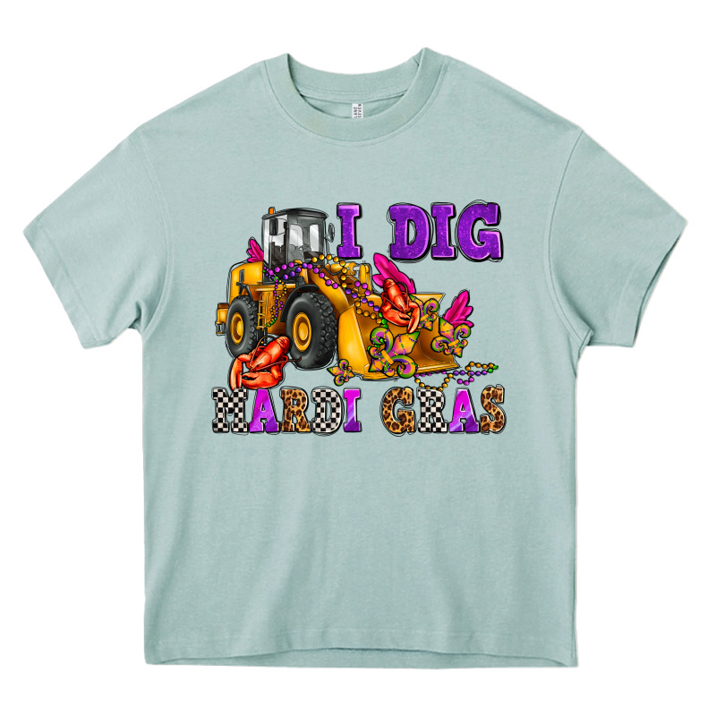I Dig Mardi Gras Olivia Heavy Core Tee by OliviaCreatesArt | Teevron