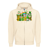 Sandshell st patricks day gnomes coffee cups Zipper Hoodie - Jasminsmagicworld