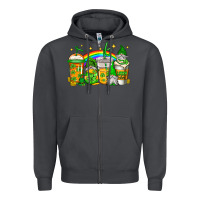 Smoke st patricks day gnomes coffee cups Zipper Hoodie - Jasminsmagicworld