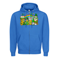 True Royal st patricks day gnomes coffee cups Zipper Hoodie - Jasminsmagicworld