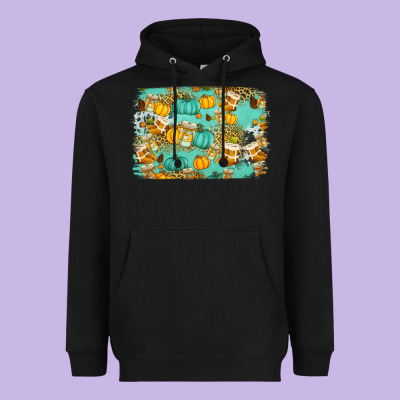 Western Fall Vibes Background Heavyweight Hoodie Designed By Jasminsmagicworld