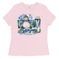 Bubblegum Pink Cozy Season Ladies Tee - FaDigitalArtStudio