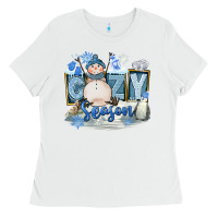 White Cozy Season Ladies Tee - FaDigitalArtStudio
