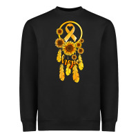 Black childhood cancer awareness dreamcatcher Heavyweight Sweatshirt - Jasminsmagicworld