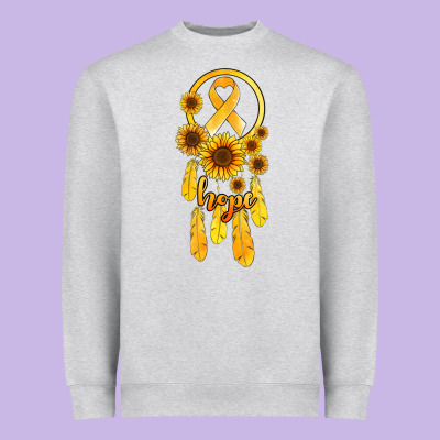 Childhood Cancer Awareness Dreamcatcher Heavyweight Sweatshirt Designed By Jasminsmagicworld