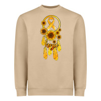 Mushroom childhood cancer awareness dreamcatcher Heavyweight Sweatshirt - Jasminsmagicworld