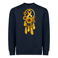 Navy childhood cancer awareness dreamcatcher Heavyweight Sweatshirt - Jasminsmagicworld