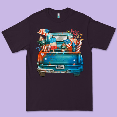 Customize Usa Truck Premium Tee Designed By Fadigitalartstudio