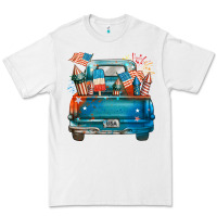 White Customize USA truck Premium Tee - FaDigitalArtStudio