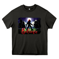 Asphalt bigfoot believe christmas Heavy Core Tee - FaDigitalArtStudio