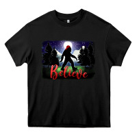 Black bigfoot believe christmas Heavy Core Tee - FaDigitalArtStudio