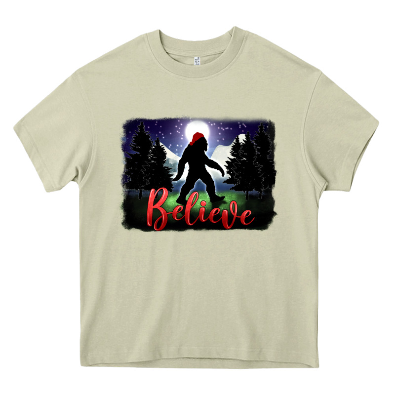 Bigfoot Believe Christmas Heavy Core Tee by FaDigitalArtStudio | Teevron