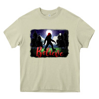 Mossy bigfoot believe christmas Heavy Core Tee - FaDigitalArtStudio