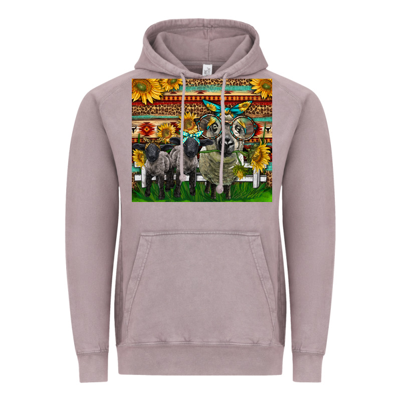 Western Cute Hampshire Sheep Family Vintage Hoodie by LillyAllenDesigns | Teevron