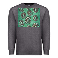 Charcoal Heather turquoise gemstone glitter Premium Sweatshirt - Jasminsmagicworld