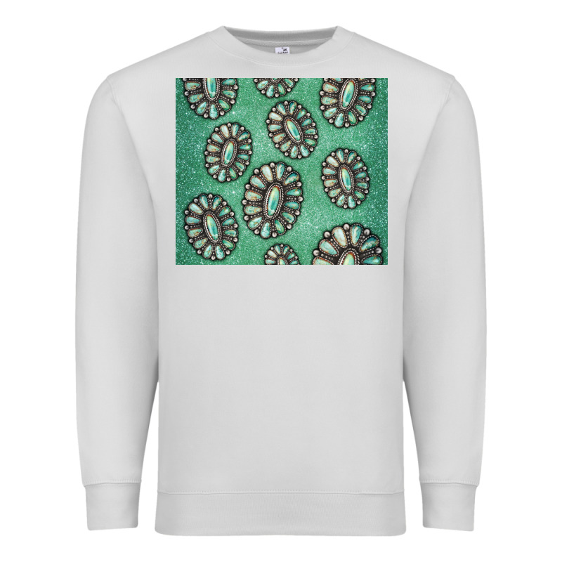 Turquoise Gemstone Glitter Premium Sweatshirt by Jasminsmagicworld | Teevron