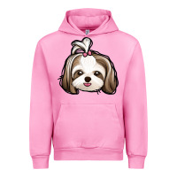 Fuchsia Pink shih tzu Urban Hoodie - Jasminsmagicworld