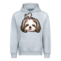 Heather Grey shih tzu Urban Hoodie - Jasminsmagicworld