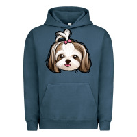 Pigment Midnight Navy shih tzu Urban Hoodie - Jasminsmagicworld