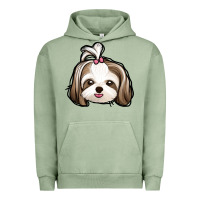 Pigment Oil Green shih tzu Urban Hoodie - Jasminsmagicworld