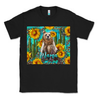 Black mama bear with sunflowers and cactus Classic Tee - Artiststas