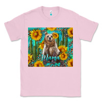 Bubblegum Pink mama bear with sunflowers and cactus Classic Tee - Artiststas