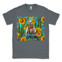 Charcoal Heather mama bear with sunflowers and cactus Classic Tee - Artiststas