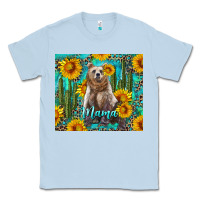 Dusty Blue mama bear with sunflowers and cactus Classic Tee - Artiststas