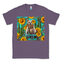 Lavender mama bear with sunflowers and cactus Classic Tee - Artiststas