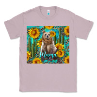 Lilac mama bear with sunflowers and cactus Classic Tee - Artiststas