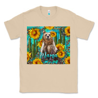 Mushroom mama bear with sunflowers and cactus Classic Tee - Artiststas