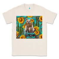 Natural mama bear with sunflowers and cactus Classic Tee - Artiststas