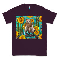 Plum mama bear with sunflowers and cactus Classic Tee - Artiststas