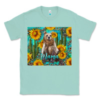 Seafoam mama bear with sunflowers and cactus Classic Tee - Artiststas