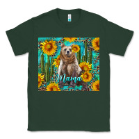 Sports Green mama bear with sunflowers and cactus Classic Tee - Artiststas