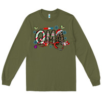 Army Green christmas nurse qma Long Sleeve Tee - CowhideDigitalArt