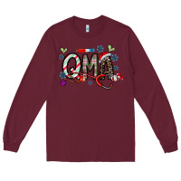 Burgundy christmas nurse qma Long Sleeve Tee - CowhideDigitalArt