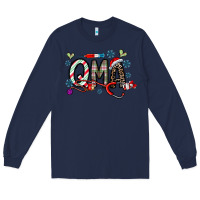 Navy christmas nurse qma Long Sleeve Tee - CowhideDigitalArt