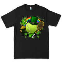 Black St. Patrick's Day Tennis Premium Tee - FaDigitalArtStudio