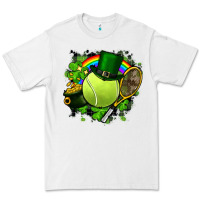 White St. Patrick's Day Tennis Premium Tee - FaDigitalArtStudio