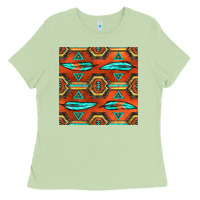Matcha native american aztec seamless pattern 2 Ladies Tee - BundleAndBundleShop