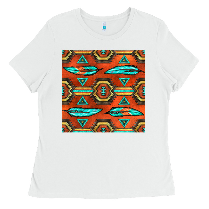 Native American Aztec Seamless Pattern 2 Ladies Tee by BundleAndBundleShop | Teevron