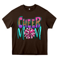 Chocolate Brown cheer mom Heavy Core Tee - OliviaCreatesArt